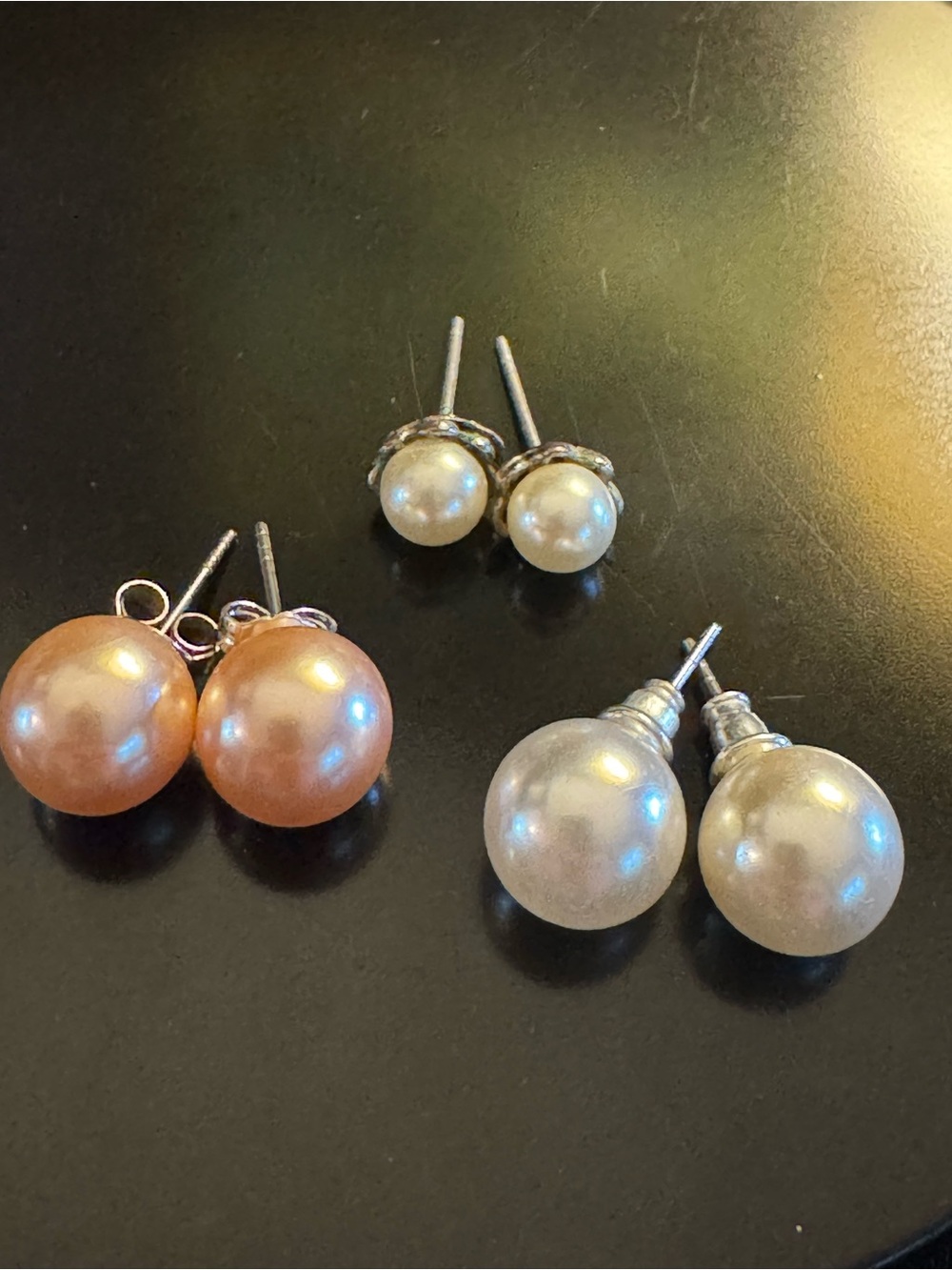 Faux Pearl Stud Earring Lot - White, Blush Pink & Vintage Style - Starter Kit